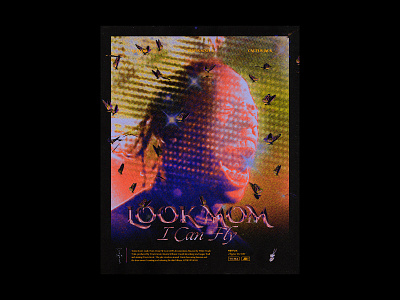 Travis Scott - 'Look Mom I Can Fly' Poster Concept 2 chromatic concept graphic grid iridescent music netflix poster print design travis scott