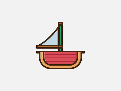 Questing Essentials - Boat Icon boat icon icon design iconography sail boat ui user interface ux video games zelda