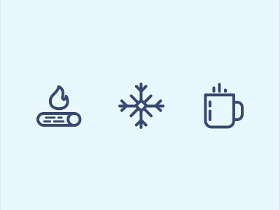 Winter Icons pt. 2 coffee fire icon icon design iconography snow ui user interface userinterface ux winter