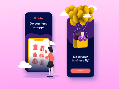 Do you need an app? app app design application colors design illustration illustrations ios mobile mobile ui modern popular popular shot promotional design simple social media social media banner ui