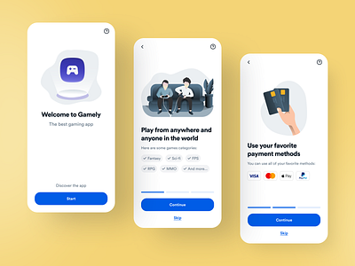 Gamely - Gaming app onboarding