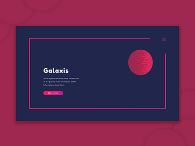 Galaxis Planet Database - Concept flat modern planets simple site ui ux website