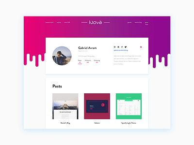 Daily UI #006 - User Profile daily ui dailyui design flat modern profile user user profile web website