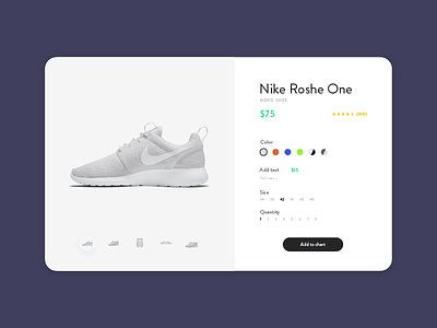 Daily UI #033 - Customize Product customize daily daily ui dailyui modern nike product shoes shop simple