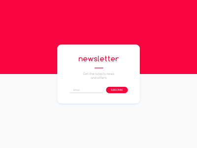 Daily UI #026 - Subscribe daily daily ui dailyui email modern newsletter red simple subscribe