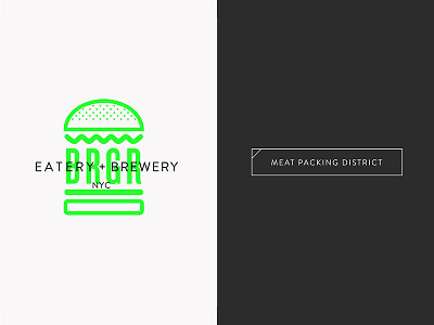 BRGR Logo Update brewery icon logo design minimal nyc