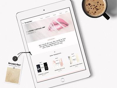 BeautyBar | Web Design beauty design mockup tablet web web design