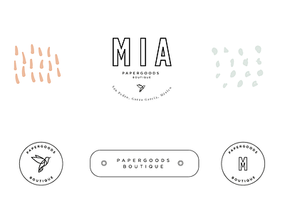 MIA Logo Build-out badge branding emblem logo logo system minimal pattern typography