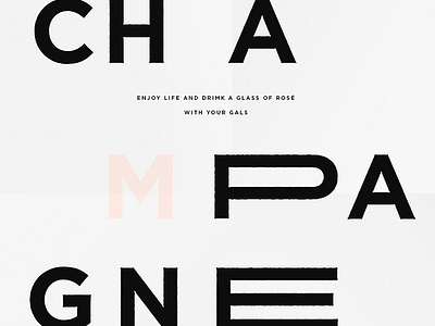 Champagne Poster poster poster design type. typography