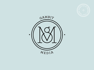 Gambit Media | Final Monogram Mark badge branding emblem ligature logo logo system mg ligature minimal monogram pattern typography