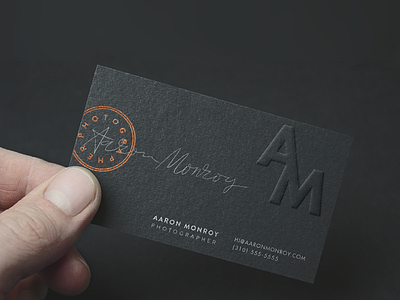 AM | Business Card bcard branding business card collateral foil identity print