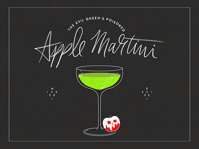 Evil Queen's Poisoned Apple Martini