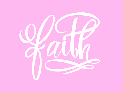 Faith apple pencil calligraphy hand lettering ipad procreate typography