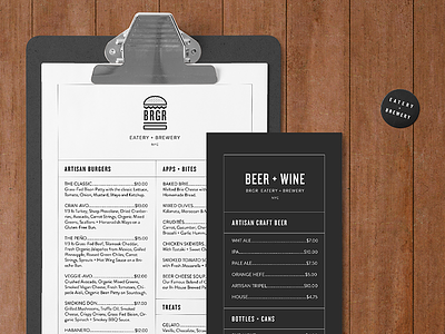 BRGR Menu Design icon design layout menu design new york restaurant branding typography