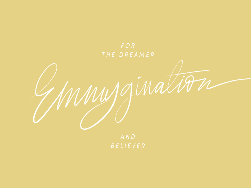 Emmygination Branding Assets disney dreamer magic lettering artist branding designer tagline logo design hand lettering calligraphy branding
