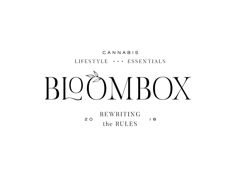 BloomBox Logo Concept II serif logo typography logo type logo cannabis wellness california branding logo lockup logo process logo concept logo