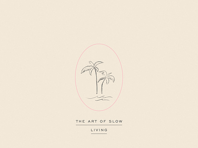 Slow Living Palm Tree Illustration
