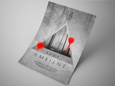 Ambient flyer ambient ambient night atmosphere dj flyer fog forest minimal minimalistic night party wood