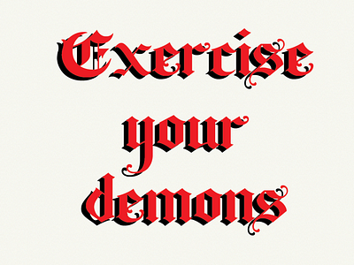 Exercise Your Demons branding design graphic design illustration logo poster typography vector