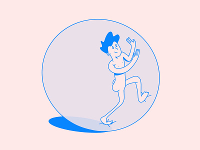 Quarantine bubble bubble boy illustration procreate quarantine social distance