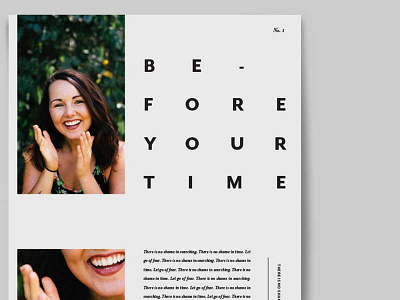 Before Your Time indesign layout layout design page photography publication typography