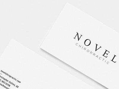 Novel Chiropractic Business Cards branding business cards chiropractic chiropractor logo