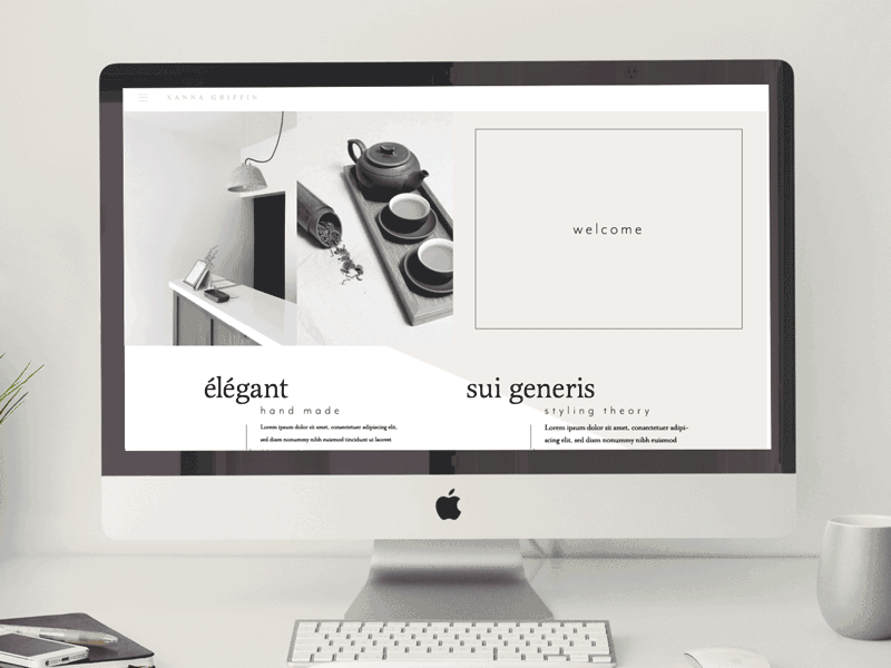 Xanna Griffin Website Design branding layout ui ux web web design web layout website