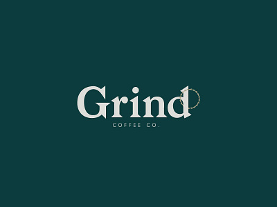 Grind Coffee Co branding coffee coffee logo gold green grind ground the grind thirtylogos