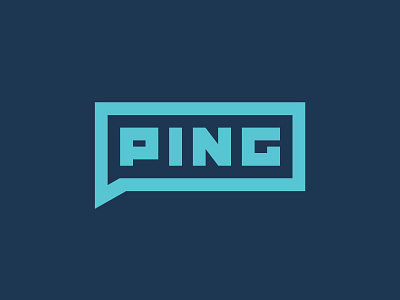 Ping blue bubble communciation logo mark message messaging ping slack thirty logos thirtylogos