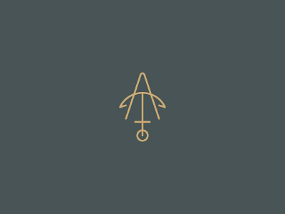 Anchor Clothing Co. a a mark anchor anchors clothing gold green mark thirtylogos
