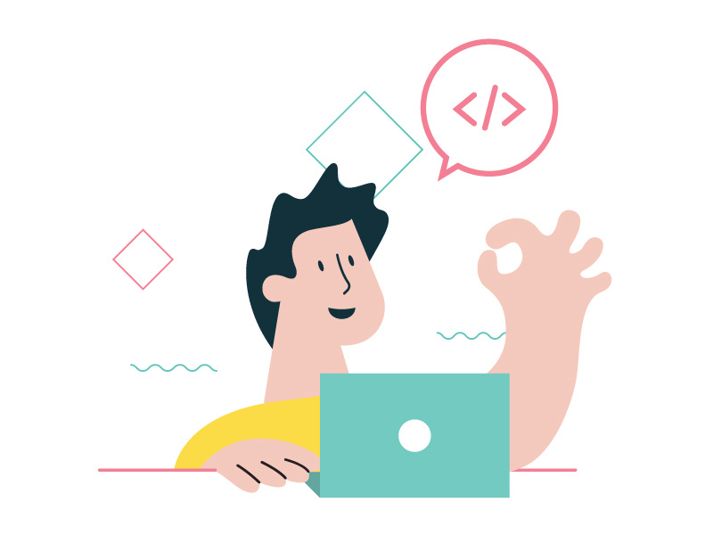 A-Okay! okay illustration developer designer code character ibm