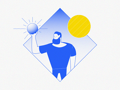 Soney blue character character design character illustration illustration sun texture