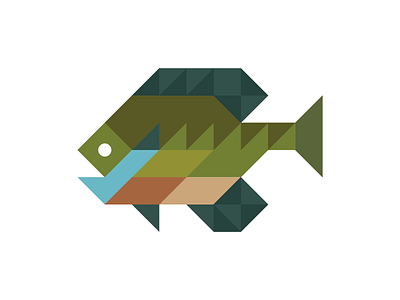 Blue Gill blue gill fish geometric geometric fish grid illustration logo song vector