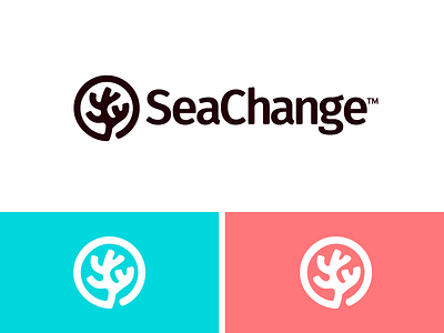 SeaChange branding coral coral reef icon identity jewelry logo nature ocean ocean life ohio plastic recycle sea trademark