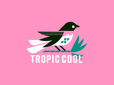 Tropic Cool Brand animal bird bird logo brand branding florida geometric grid identity illustration logo nature ocean ohio palm trees print shop symbol tropical typography