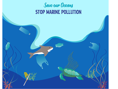 Save our Oceans poster design graphic design illustration vector