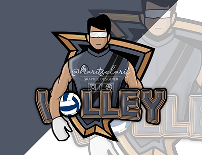 Volleyball Player Logo beach branding design esport esport logo field gamer gaming graphic design illustration jump logo mascot net outline png sport vector volley volleyball