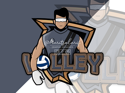 Volleyball Player Logo