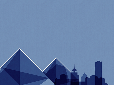 Vancouver Skyline city mountains vancouver web graphic