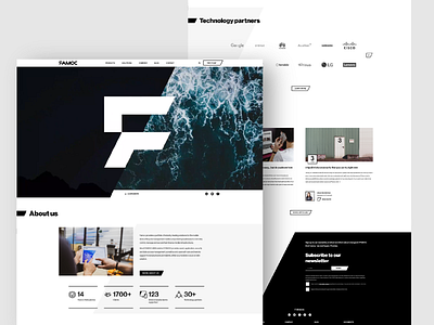 FAMOC - Product Platform Website adobe xd black corporate cybersecurity desktop devices flat gray hero landing minimal page platform product security ui web design webdesign website white