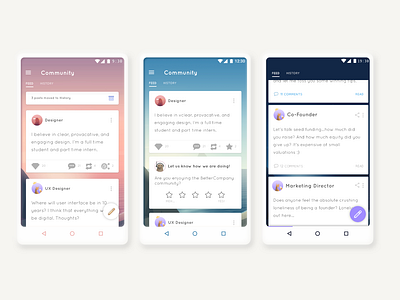 Mobile App Feed Explorations