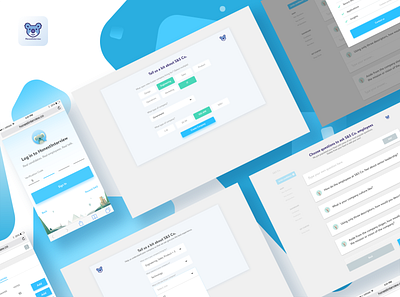 Onboarding freeze frames - Honest Interviewing color palette desktop feed form form design form field koala mobile mockup onboarding onboarding ui tags ui ux