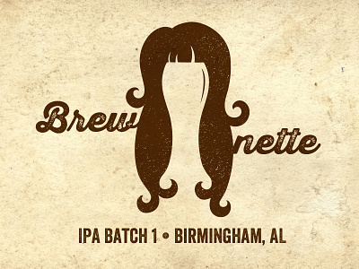 Brewnette beer home brewing ipa logo
