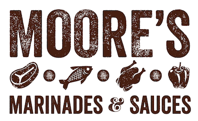 Moore's Marinade barbeque grill logo marinade sauce texture