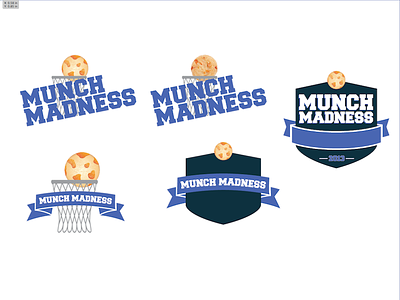 Munch Madness badge basketball cookie logo march madness