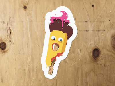 Summer Ice Cream cream ice icecream sticker stickermule hot summer