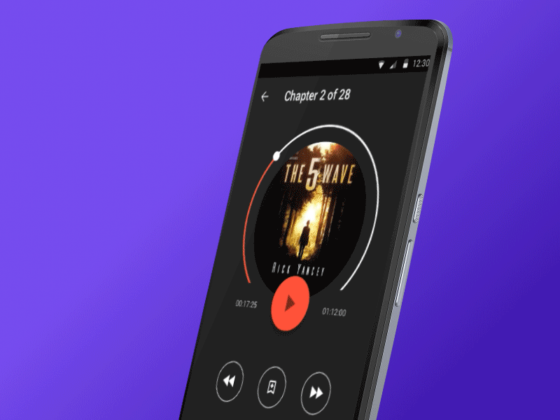 AudioBooks app concept android animation book gif google material design player principle sketch ui ux vrn dribbble sd
