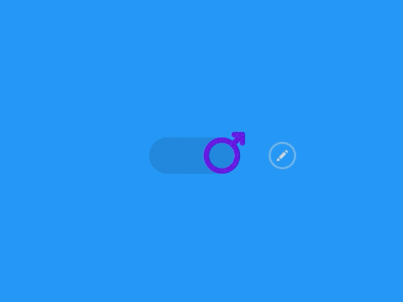 Gender switcher animation app gender gif interaction material mobile settings switcher ui