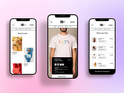 Vaino eCommerce - Mobile Website Concept branding clothing corporate ecommerce landing page shopping