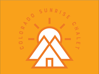 Colorado Sunrise Chalet brand branding cabin colorado icon identity illustration logo